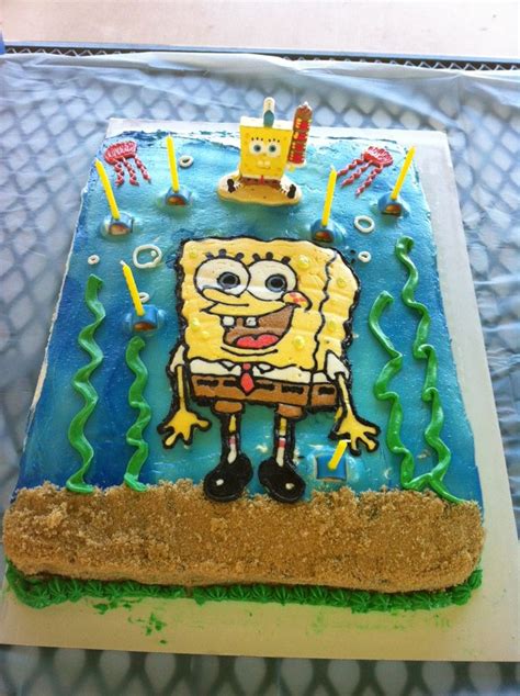 Spongebob Birthday Cake! | Spongebob birthday cake, Spongebob birthday ...