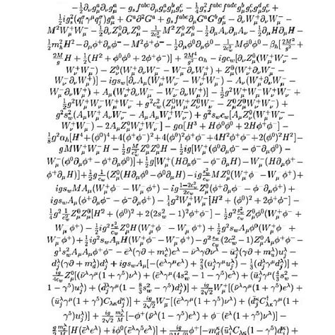 Standard Model Of Particle Physics Equation