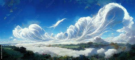 Beautiful Landscape above sky At paradis with Whirlwind cloud ...