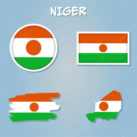 Premium Vector | Niger national flag map design illustration of niger ...