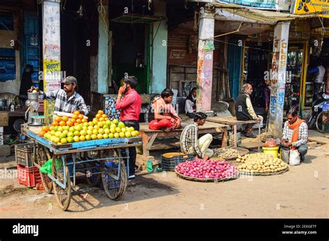 Indian Street Food Market, Varanasi, India Stock Photo - Alamy