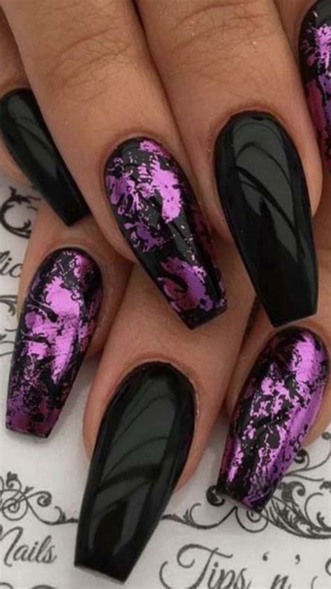 40+ Dark Purple Nails To Inspire Your Next Manicure | Black and purple ...