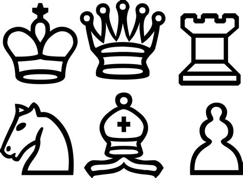 Clipart - White chess set