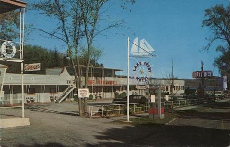 Lake Front Motel Cooperstown, NY Postcard