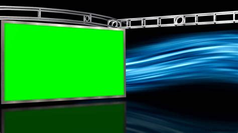 Virtual Studio with Green Screen Wall and motion Background - Free ...