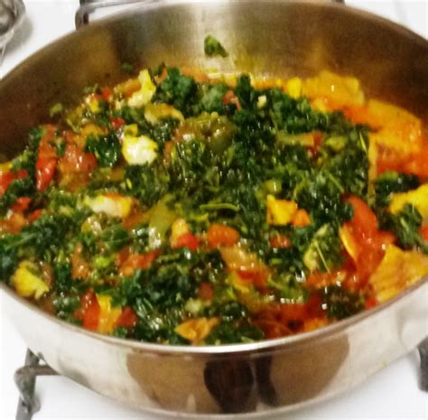 Nigerian Leafy Green Vegetable Medley Recipe - Delishably