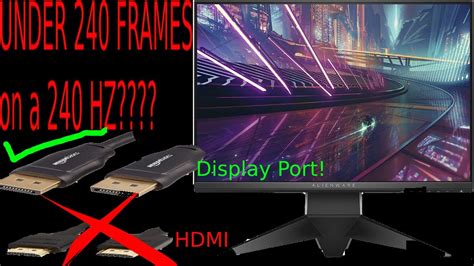 How to fix under 240 HZ or frames on a 240 HZ monitor (Display Port ...