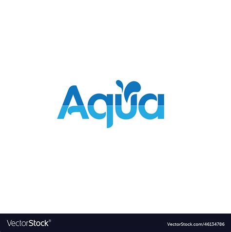 Aqua logo water modern splash logo Royalty Free Vector Image