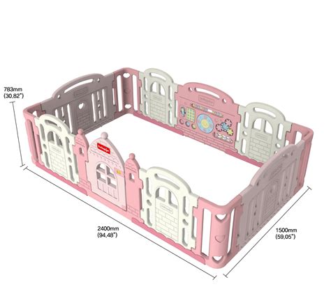 DWINGULER Castle Playpen- Baby Pink – playmatusa.com