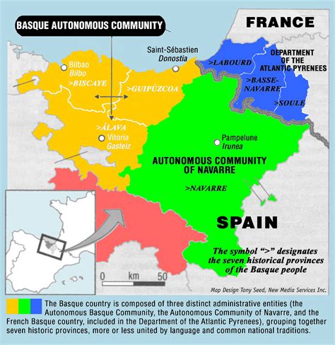 Basque Tourism Map Area | Map of Spain Tourism Region and Topography