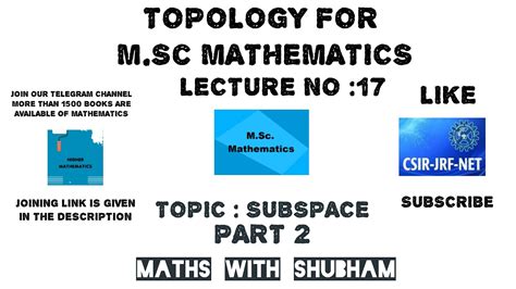 Supspace topology |subspace of topological space|subspace topology ...