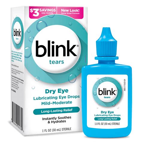 Blink Tears Lubricating Eye Drops, Mild Moderate Dry Eye, 1 fl oz ...