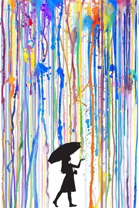 Beautiful Girl dancing under umbrella Girls Room Decor Original ...