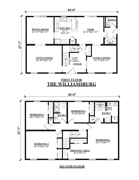 Two Story Floor Plans - Kintner Modular Homes