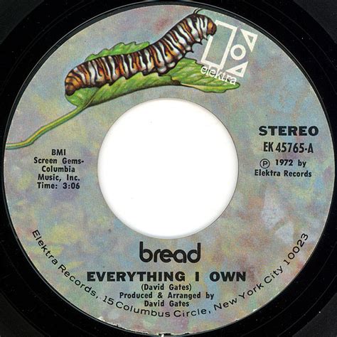 Bread – Everything I Own (1972, Vinyl) - Discogs