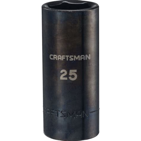 1/2-in Drive 25mm Metric Deep Socket | CRAFTSMAN