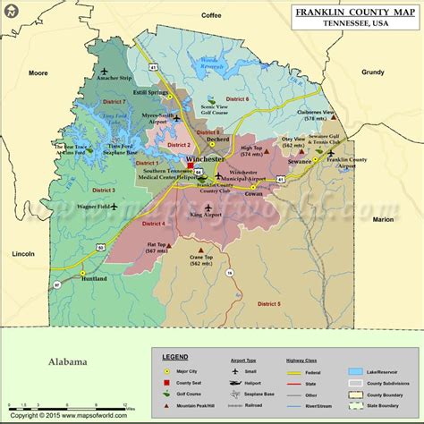 Tennessee Map Franklin County Regional