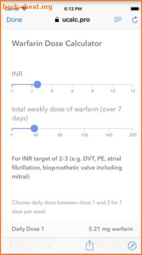 Warfarin Dose Calculator (without Ads) Hacks, Tips, Hints and Cheats ...