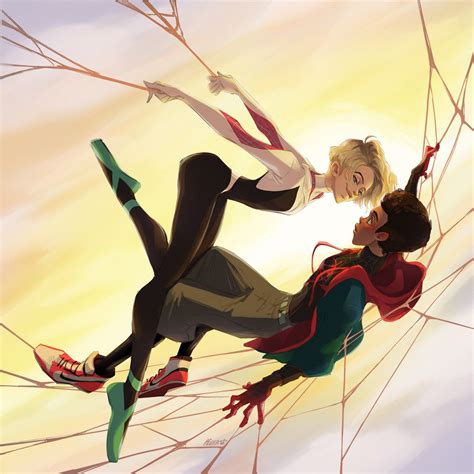 Spiderman And Spider Gwen, Spider Gwen Art, Image Spiderman, Spiderman ...