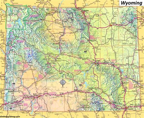 Detailed Map of Wyoming