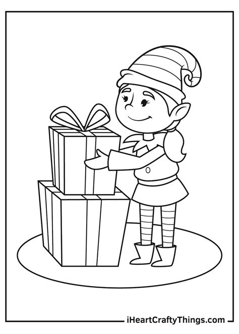 Christmas Elves Coloring Pages (Updated 2021)