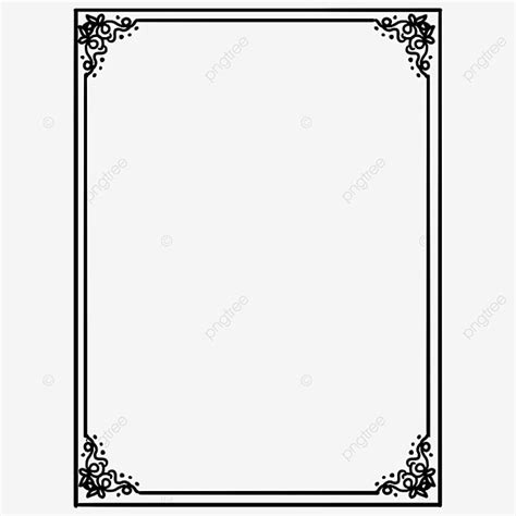 Paper Page Border Hd Transparent, Black And White Paper Page Border ...