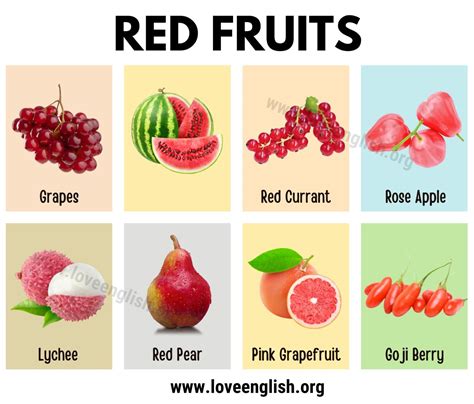 26 Healthiest Red Fruits You Should Eat (with Pictures) - Love English