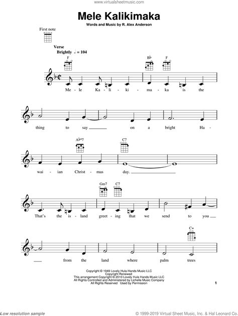 Crosby - Mele Kalikimaka (Merry Christmas In Hawaii) sheet music for ...