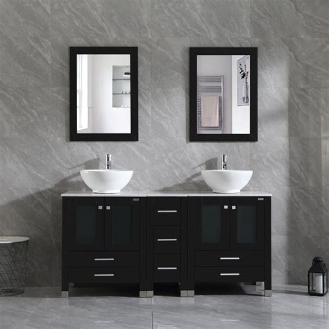 Modern Bathroom Cabinet Sink Sevetilka 600 Mm Modern Soft Grey Free ...