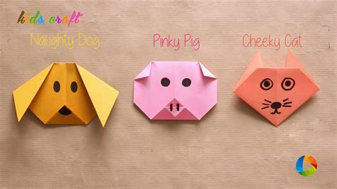 DIY: Origami Animal Faces | Kids Craft - Crafts Road