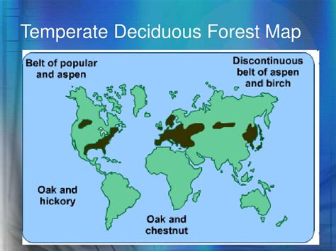 Deciduous Forest Biome Location Map