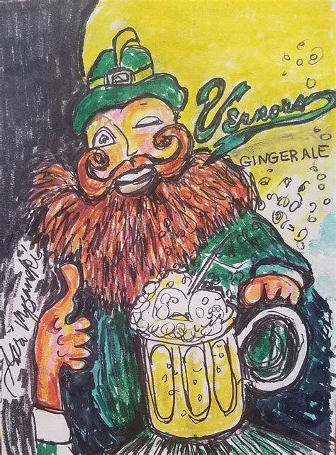 Vernors Ice Cream Float Painting by Geraldine Myszenski