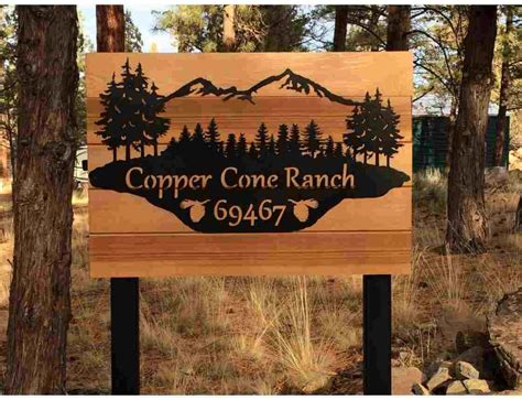 SMW0786 Custom Metal Ranch Sign - Sunriver Metal Works