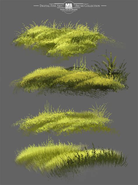 ArtStation - Foliage Brushes for Landscapes, Grass and Leaves of the MA ...