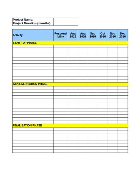 Excel Project Template - 16+ Excel Documents Download | Free & Premium ...