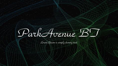 ParkAvenue BT Font : Download Free for Desktop & Webfont