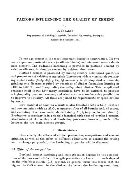 Factor Affecting Cement Strength | PDF | Cement | Concrete