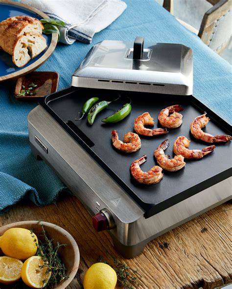 Wolf Gourmet Stainless Steel Electric Griddle with Vented Lid