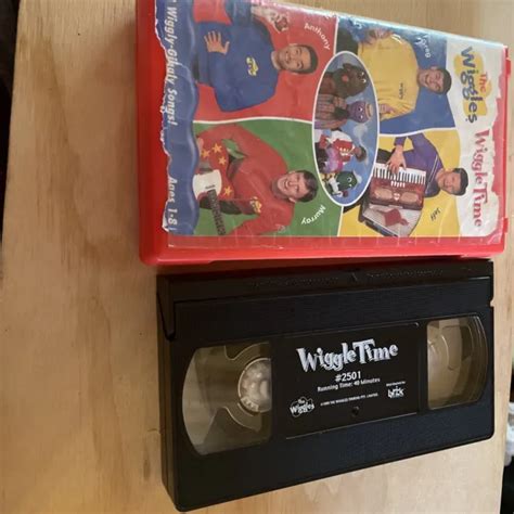 THE WIGGLES WIGGLE Time VHS Tape 1999 Vintage Preschool Red Clamshell ...