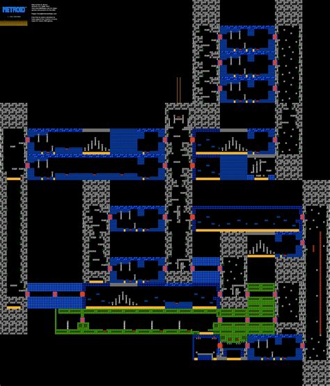 Metroid - Mini-Boss Hideout I - Nintendo NES Map BG