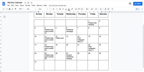 How to Make a Calendar in Google Docs (2025 Guide + Templates) | ClickUp