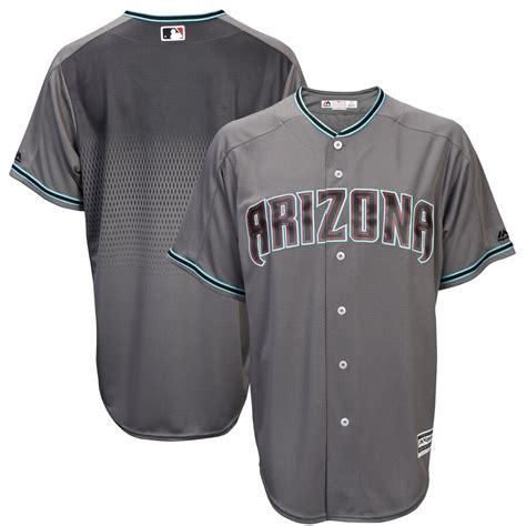 Majestic Arizona Diamondbacks Gray/Teal Official Cool Base Jersey