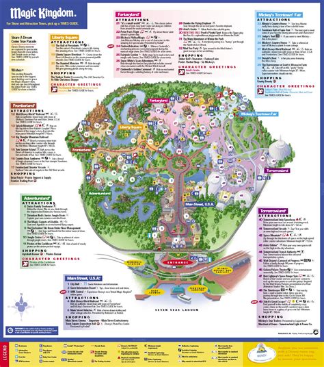 Disneys Magic Kingdom Map - Disney039s Magic Kingdom Orlando FL USA ...