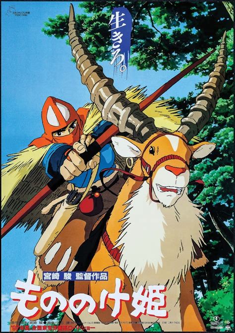 Japanese 'princess Mononoke' Ghibli Poster V2 - Etsy