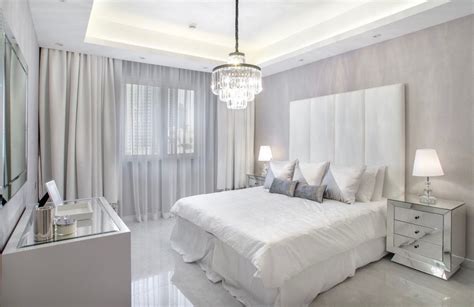 Elegant All bright white luxury white bedroom decor with channel tufted ...