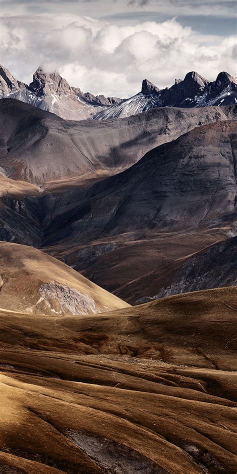 Mountains, rocks, brown landscape, nature, 1080x2160 wallpaper | Nature ...