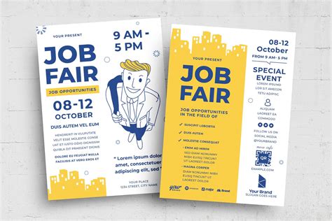 Job Fair Flyer Template [PSD, AI, Vector] - BrandPacks