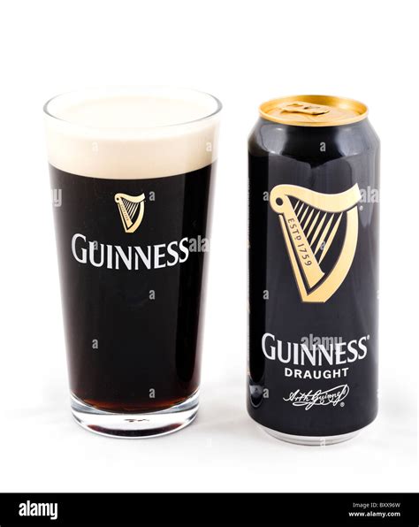 Can and pint glass of draught Guinness, UK Stock Photo: 33769425 - Alamy