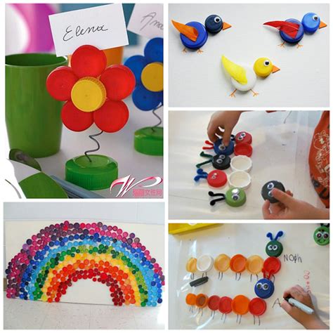 Plastic Bottle Cap & Lid Crafts for Kids - Crafty Morning