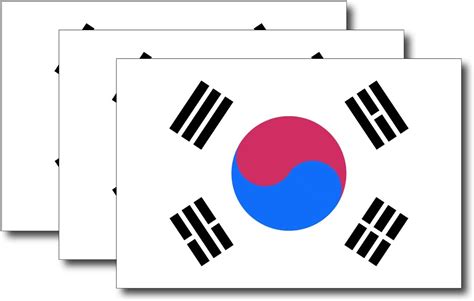 South Korea Flag Sticker (3 Pack)